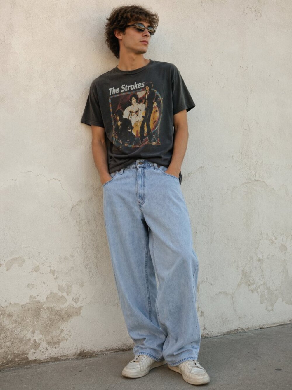 Vintage Levi's SilverTab Loose Jeans Y2K Light Wash Cotton Mesh Size 38